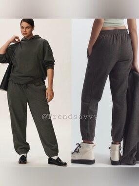 Anthropologie Daily Practice Sparkle Gray Jogger Sweatpants Plus Size 3X NWT